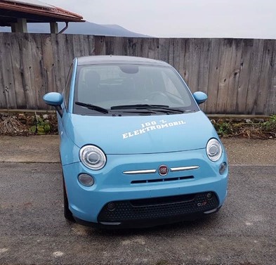Fiat 500e Modrá 2015 #493